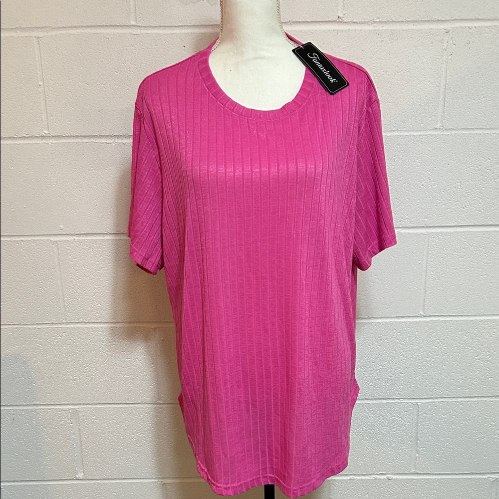 Pink Short Sleeve Top 2XL NWT